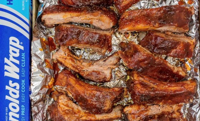 Grilled baby back outlet ribs in foil